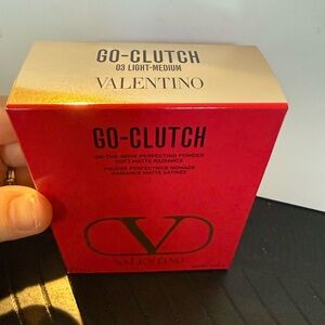 Valentino Go-Clutch Red and Gold Powder